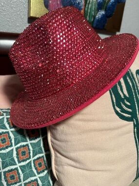 Rhinestone Pink Western Hat